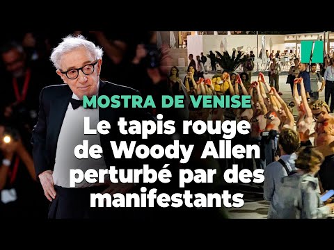Le tapis rouge de Coup de chance de Woody Allen à Venise perturbé par des manifestants