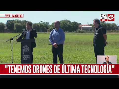 Drones patrullero: Axel Kicillof presentó la última tecnología para la Policía Rural