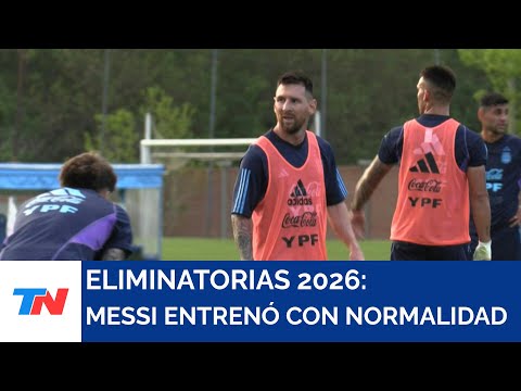 Messi entrenó con normalidad para el partido de Argentina con Paraguay