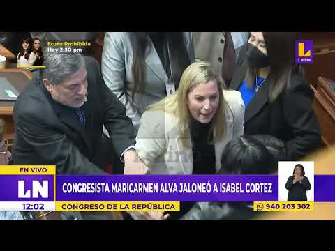 #EsNoticiaAhora  Congresista Maricarmen Alva jaloneó a Isabel Cortez