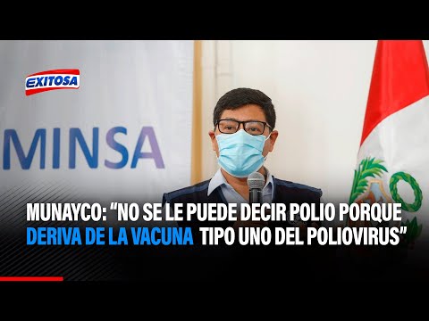 César Munayco: “No se le puede decir polio porque deriva de la vacuna tipo uno del poliovirus”