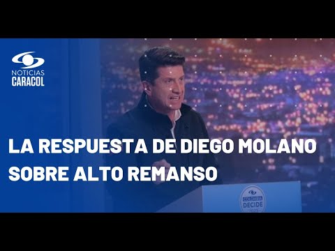 Diego Molano fue cuestionado en debate Caracol por la operación en Alto Remanso