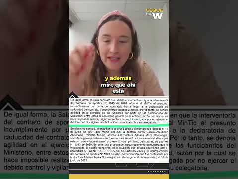 Karen Abudinen y Centros Poblados: las pruebas que “no vio” la Procuraduría | Sigue La W