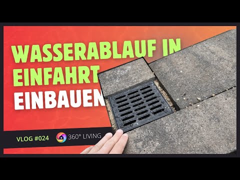 Vlog #024  ---  Extra Schritt beim Poolbau: Ablauf für die Einfahrt installieren