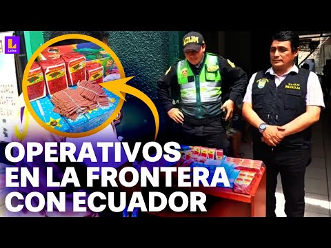 Operativo contra pirotécnicos en frontera Perú-Ecuador: Incautan pirotécnicos en negocios de Tumbes