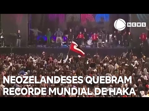 Neozelandezes quebram recorde de maior haka da história