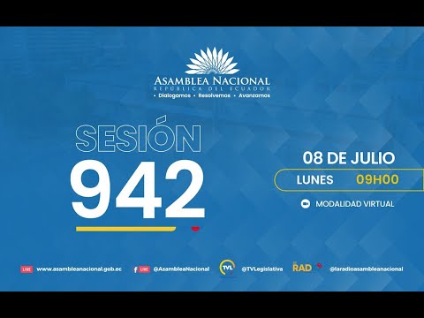 Sesión 939 del Pleno virtual de la Asamblea Nacional