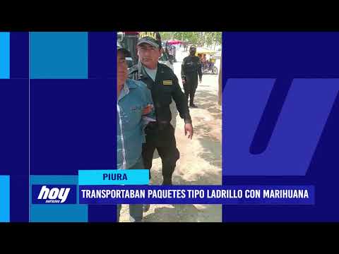 Piura: Transportaban paquetes tipo ladrillo con marihuana