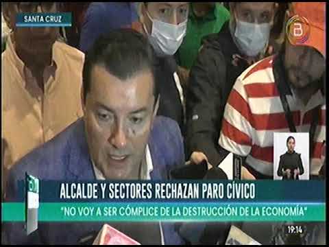 05082022   JHONNY FERNANDEZ   ALCALDE Y SECTORES RECHAZAN PARO CIVICO   BOLIVIA TV