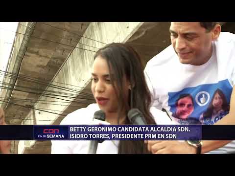 Betty Gerónimo candidata alcaldía SDN, Isidro Torres, presidente PRM en SDN