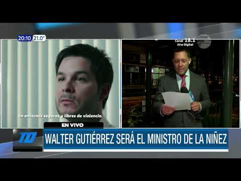 Walter Gutiérrez será titular del Ministerio de la Niñez y la Adolescencia