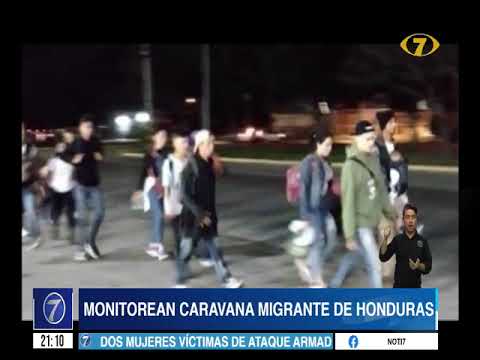 Monitorean caravana migrante de Honduras