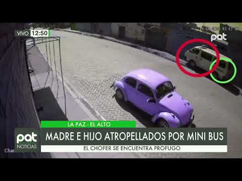 Madre e hijo atropellados por mini bus en El Alto