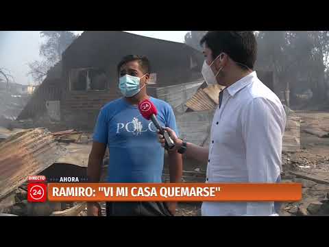 Víctima de incendio en Quilpué: Vi mi casa quemarse, donde viví toda mi vida