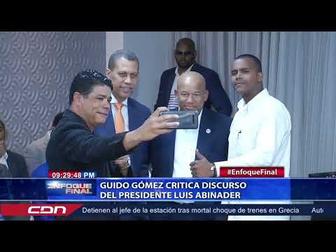 Guido Gómez critica discurso del presidente Luis Abinader