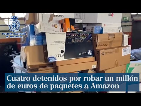 Cuatro detenidos por robar un millón de euros de paquetes a Amazon