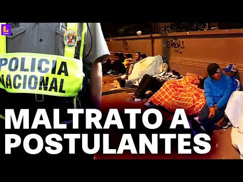 Mil postulantes a la policía duermen varias noches en las calles de Lima para presentar un trámite