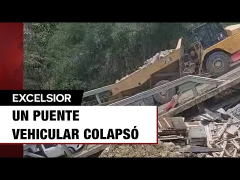 Colapsa puente vehicular en San Luis Potosí