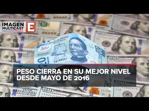 Peso tiene su mejor nivel frente al dólar desde mayo de 2016