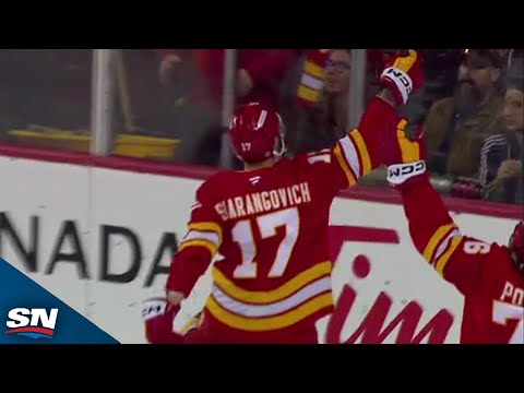 Flames’ Sharangovich Carves Through Wild Before Tipping Home Wrister