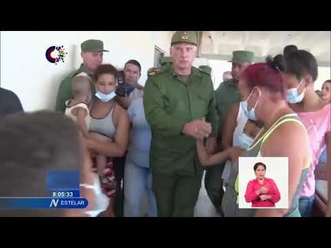 Visitó Presidente de Cuba comunidades afectadas por huracán Ian en Pinar del Río