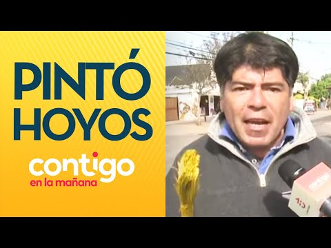 MÁNDANOS TU HOYO: Hombre pinta la calle como protesta - Contigo en La Mañana