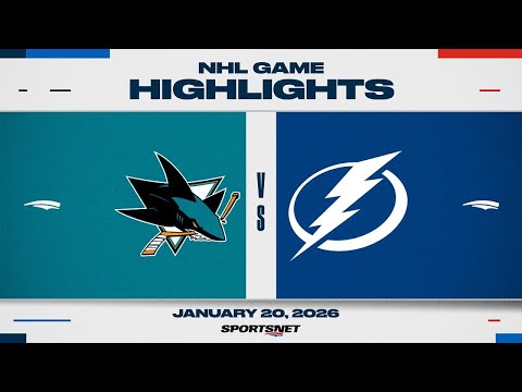 NHL Highlights | Sharks vs. Lightning - January 20, 2026