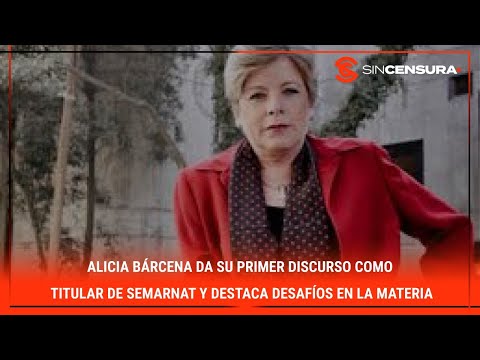 #AliciaBarcena da su primer discurso como titular de #SEMARNAT y destaca desafi?os en la materia