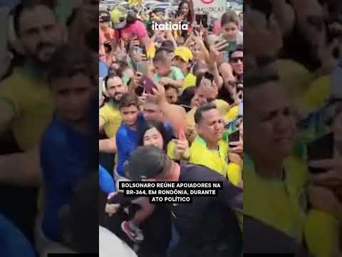 BOLSONARO E MARCOS ROGÉRIO REÚNEM APOIADORES NA BR-364, EM RONDÔNIA