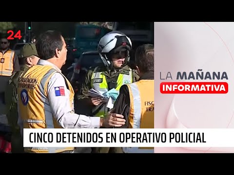 Sujeto intenta lanzarse al río Mapocho para evitar ser detenido en Santiago  | 24 Horas TVN Chile