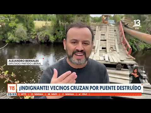 ¡Indignante! Vecinos de Puerto Montt deben pasar por puente destruido