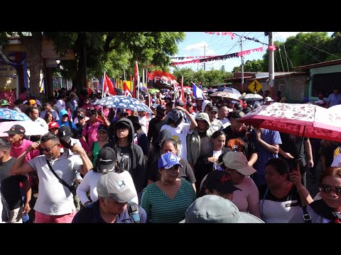 Militancia Sandinista realiza una caminata en honor a las fiestas patrias