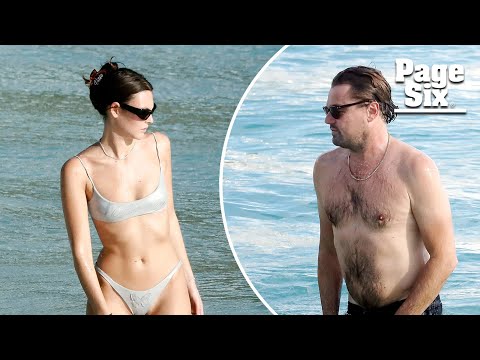 Leonardo DiCaprio, 50, and bikini-clad girlfriend Vittoria Ceretti, 26, hit the beach