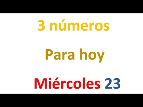 3 números para el Miércoles 23 de Octubre, El campeón de los números