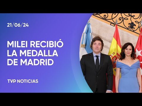 Díaz Ayuso entregó al presidente Milei la Medalla de la Comunidad de Madrid
