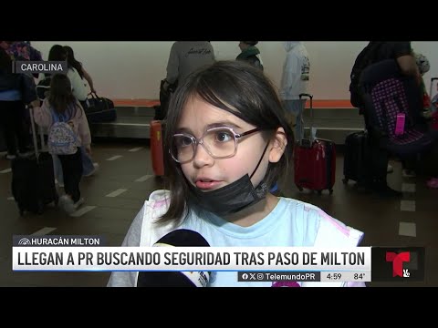 Cientos de boricuas regresan a Puerto Rico huyendo de Milton