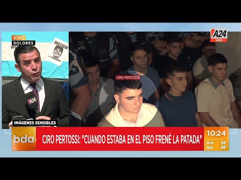Por primera vez declaró Ciro Pertossi acusado por el crimen de Fernando Baéz: Esa patada no la