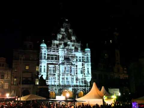 Lasershow am Georgentor - Dresden Stadtfest 2011