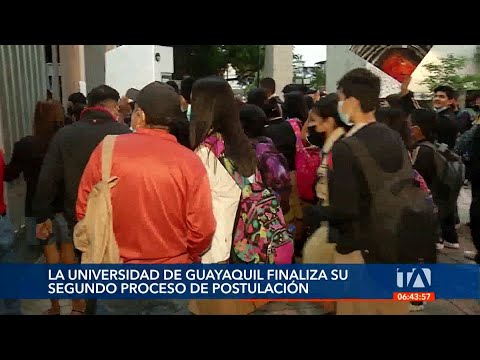 La Universidad de Guayaquil termina el segundo proceso de postulación hoy 10 de abril