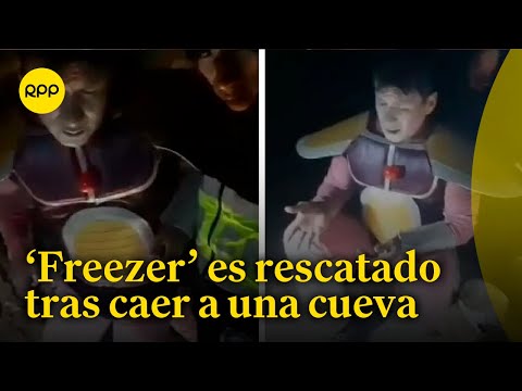 Tiktoker vestido de Freezer fue rescatado tras caer a una cueva en Huancavelica