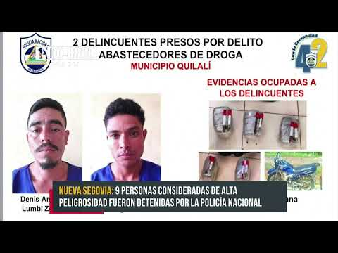Ponen a 9 presuntos delincuentes tras las rejas en Nueva Segovia - Nicaragua