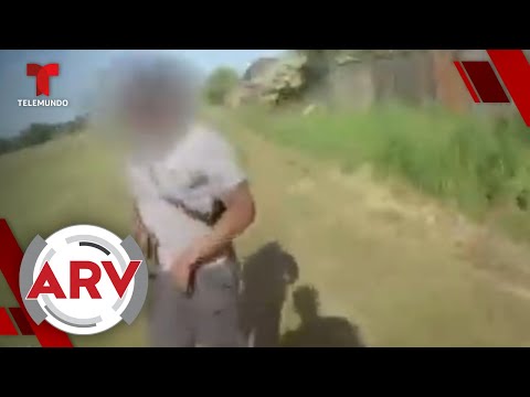 Sospechoso con cuchillo es perseguido por policía | Al Rojo Vivo | Telemundo