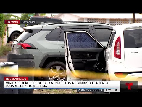 Mujer policía hiere a sujeto que estaba haciéndole carjacking a su hija