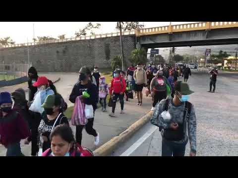 Sale caravana de nicaragüenses y hondureños rumbo a EEUU