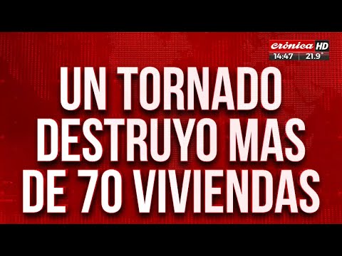 Un tornado provocó destrozos en el sur de Córdoba