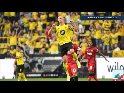 Haaland lidera goleada del Dortmund 5-2 ante el Eintracht de Frankfurt en el inicio de la Bundesliga