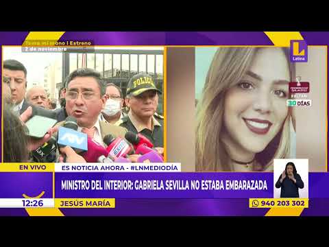Ministro del Interior, Willy Huerta anunció que Gabriela Sevilla no estaba embarazada