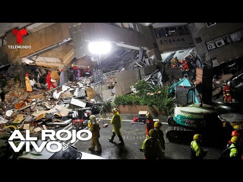 EN VIVO: Rescatistas buscan sobrevivientes del terremoto en Taiwán | Al Rojo Vivo | Telemundo