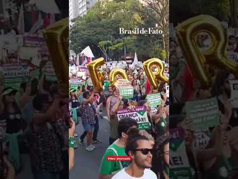 Ato contra a PL da Gravidez Infantil em SP