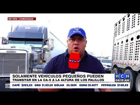 ¡Continúa paro de rastreros en Honduras! Solo se permite tránsito de vehículos livianos